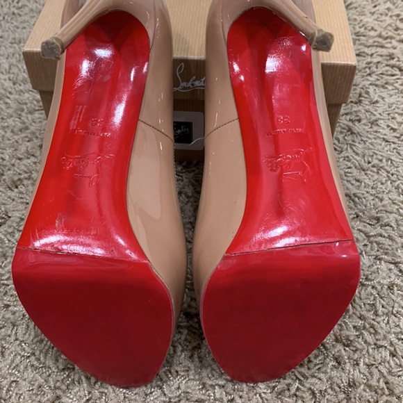 Christian Louboutin Very Prive 120 patent nude heels size 8/38 - Picture 4 of 10